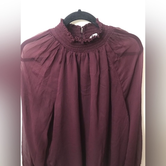 JOIE Womens Limited Edition Lined Long Sleeve Smocked Neckline Blouse Size XL - Picture 5 of 16